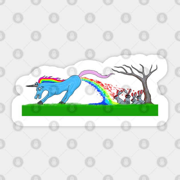 Unicorn Blowout Sticker by harmount